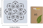 GORGECRAFT Chakra Mandala Stencil Reusable Flower Template Large 11.8x11.8 Inch - Image 2