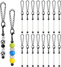 16PCS Beadable Keychain Bar Bulk, Metal Blank Beaded Keychain Bar by FDKYOEK