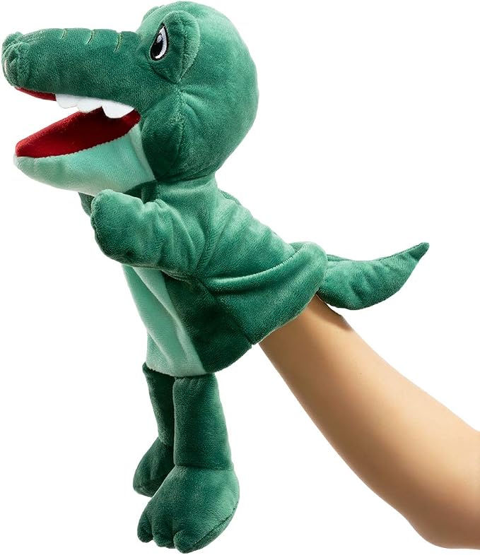 HollyHOME Hand Puppets Crocodile Plush Animal Zoo Alligator Puppets 14 Inches - Image 3