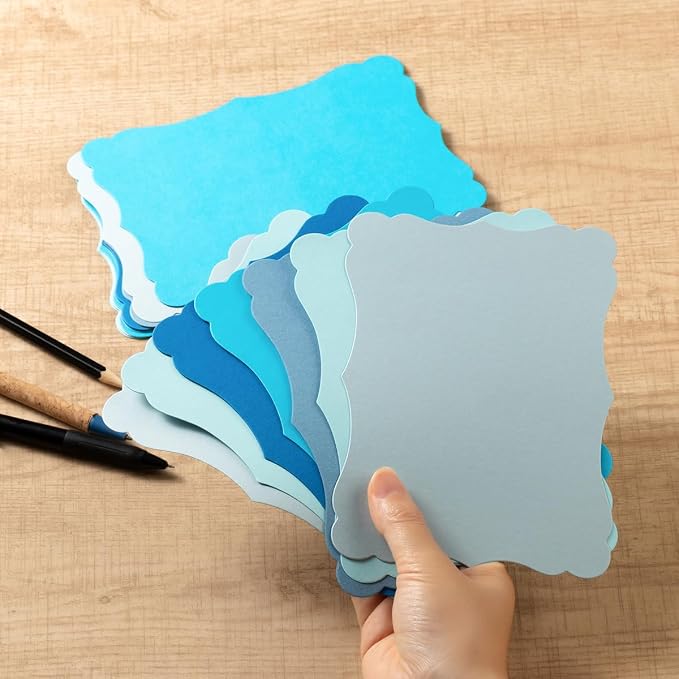 50 Pack Blank Kraft Greeting Cards, 5 Colors, 5x7IN | Thick Cardstock Paper - Image 3