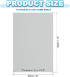 PATIKIL EVA Foam Sheet 10Pcs 12x8 Inch 2mm Thick Gray | Easy Cutting EVA Foam - Image 2