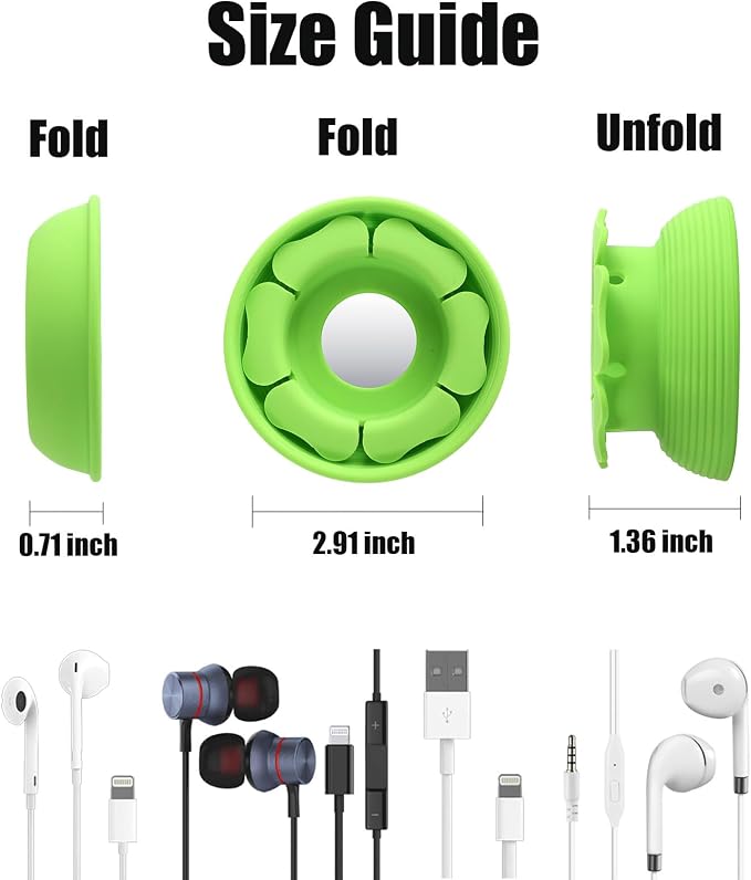 MAIRUI Wired Earbud Case Earphone Headphone Cord Organizer Earbuds Wrap Soft - Image 3