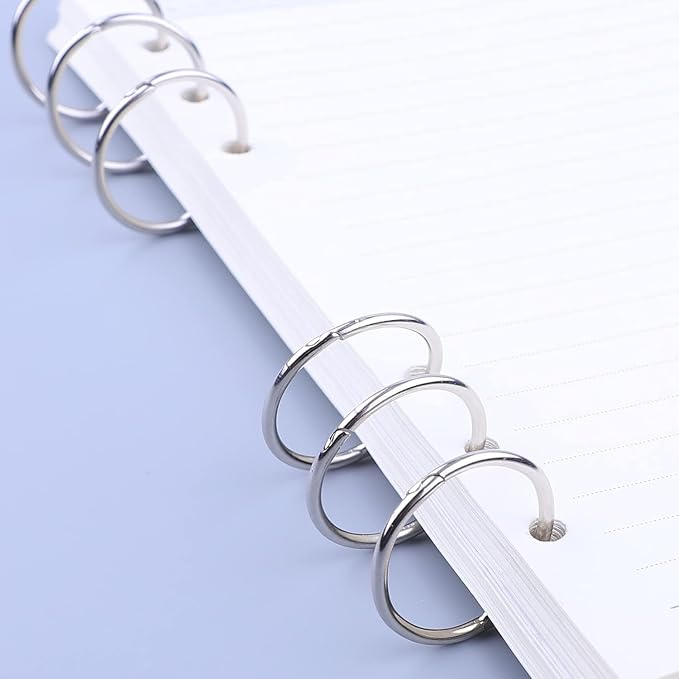 AKONEGE 1.2 Inch Loose Leaf Binder Rings, Metal Office Book Rings, Nickel - Image 5