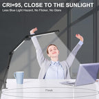 LED Desk Lamp with Clamp, Architect Desk Lamp with Dual Light and Adjustable - Image 2