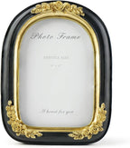 Cuspin Vintage 4x6 Picture Frame Black and Gold, Ornate Arched Resin Photo Frame - Image 9