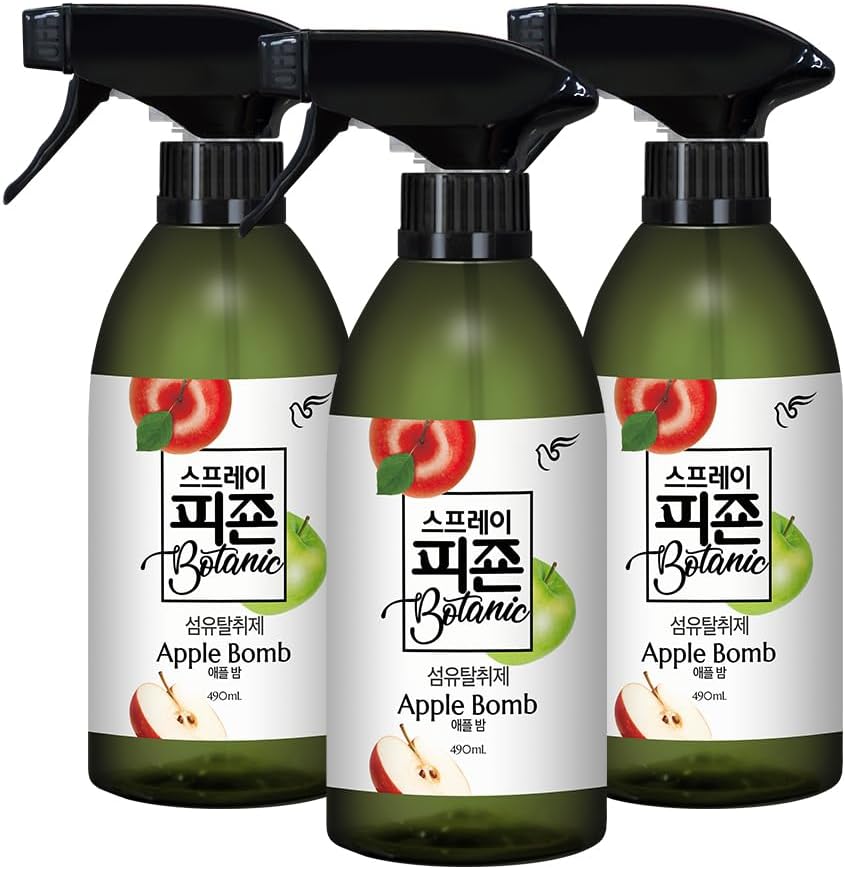 PIGEON Fabric Refresher, Green Apple & Rose Musk, Odor Eliminator for Home, Couch Spray Deodorizer, Fabric Refresher Spray for Furniture, Bed, Clothing, Curtains, Apple Bomb – Pack of 3