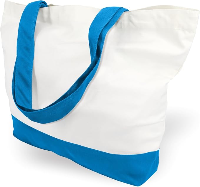 TOPDesign 1-Pack Super Strong Large 12oz Cotton Canvas Tote Bag, Reusable by TOPDesign