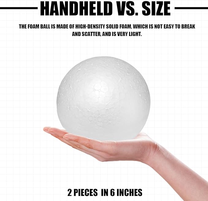 Styrofoam Balls 6 Inch, DIY Craft Giant Foam Ball - Image 3