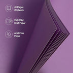 potricher 10 x 10 Inch DIY Scrapbook Album 40 Pages Hardcover Kraft Paper Scrap - Image 5