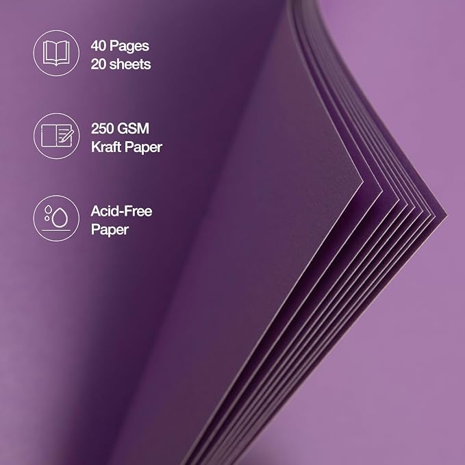 potricher 12 x 12 Inch DIY Scrapbook Album 40 Pages Hardcover Kraft Paper Scrap - Image 5