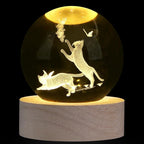 MAIBAOTA 3D Cat Decor Crystal Ball 2.4 Inches Glass Ball Cat Gifts by MAIBAOTA
