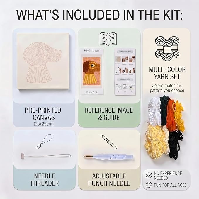 Raysqyk Punch Needle Kit for Beginners, Dachshund - Image 4