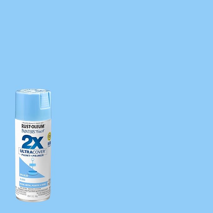 Rust-Oleum Painter's Touch 2X Ultra Cover Spray Paint, Gloss Spa Blue | Indoor - Image 2
