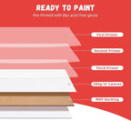 Simetufy 48 Pack 9x12 Inch Canvas Boards, Flat Art Canvas Panels | Pre-Primed - Image 7