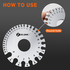 ZeeDix Standard Dual-Sided Round Wire Cable Sheet Gage | Stainless Steel Metal - Image 6