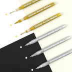 Grabie Gold&Silver Extra Fine Tip Acrylic Paint Marker Set, 6 Pack Gold Paint - Image 6