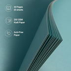 potricher 8 x 8 Inch DIY Scrapbook Album 40 Pages Hardcover Kraft Paper Scrap - Image 5