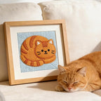 INFUNLY 2 Pcs Cats Punch Needle Embroidery Kit 9.4" DIY Punch Embroidery Kit - Image 6
