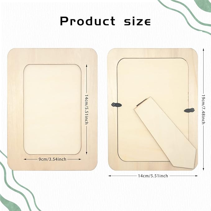 RYKOMO 6 PCS DIY Wooden Picture Frames Unfinished Solid Wood Photo Picture - Image 2