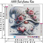 Gnome Cross Stitch Kits for Adults Beginner, Flower Counted Cross Stitch Kits - Image 2