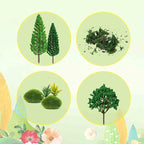 30 Pieces Model Trees Mixed 1.7-6 Inch Fake Miniature Trees | Artificial Moss - Image 3
