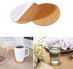 80 Pack Self-Adhesive Cork Coasters Round - Image 5