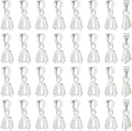 PH PandaHall 100pcs Pendant Chain Connector Silver Brass Pinch Bails Pinch Clip by PHPandaHall