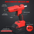 Cordless Hot Glue Gun for Mil-waukee M-18 Battery - 100W Hot Glue Gun and 35PCS - Image 5