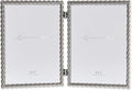 Lawrence Frames Metal Frame, Rope Design, Brushed Nickel, 5x7 Double by LawrenceFrames