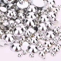 1000PCS Mixed Sizes 3/4/5/6/8/10mm Flatback Half Round Pearls Gems by Unknown