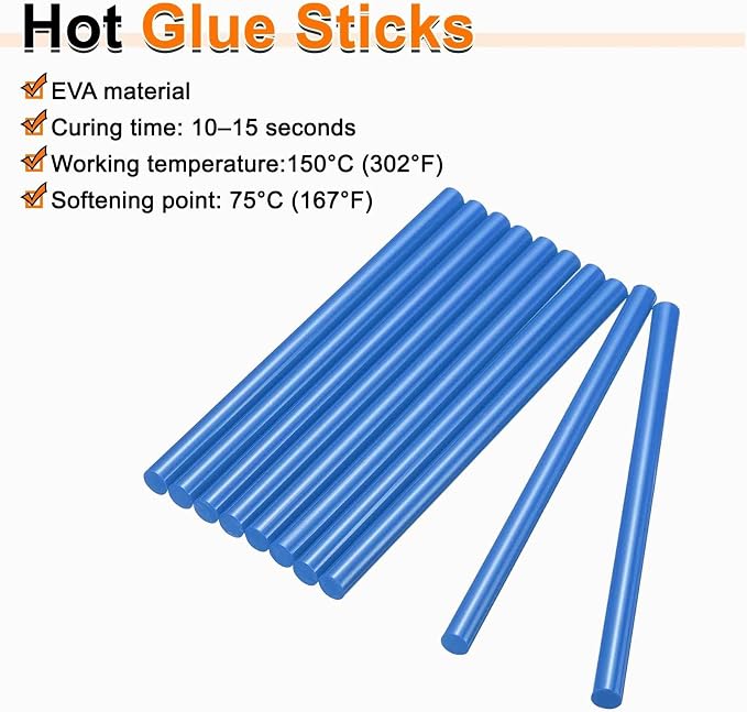 HARFINGTON 10pcs Hot Glue Sticks 0.43" Dia x 3.94" Long EVA Mini Hot Melt - Image 4
