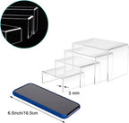 Cerpourt 8Pcs Acrylic Display Risers Clear Product Stand, Cupcakes Holder - Image 3