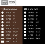 235 PCS Felt Furniture Pads Brown & Black X-Protector - Image 5