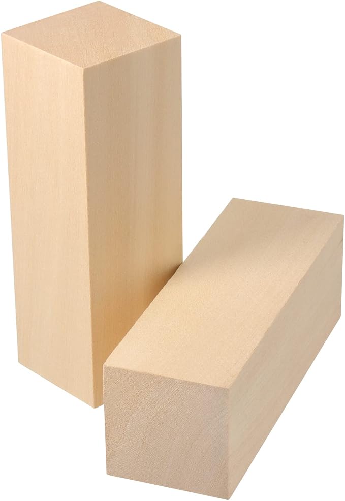 JOIKIT 10 Pack 6 x 2 x 2 Inches Basswood Carving Blocks, Unfinished Soft Wood - Image 6