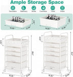 4 Drawer Rolling Storage Cart - Image 2