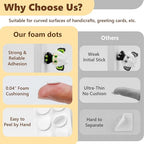 400 PCS 1mm Double Sided Foam Dots 0.4" Foam Round Dots 3D Foam Tape Craft - Image 4