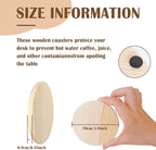 14pcs Unfinished Wood Coasters, 4 Inch Round Blank Wooden Coasters - Image 3