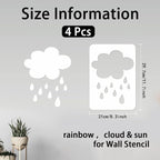 INFUNLY 4pcs Rainbow Wall Stencils - Image 2