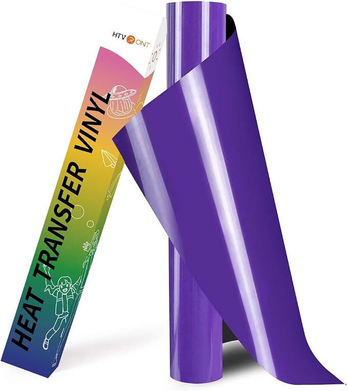 HTVRONT HTV Roll Heat Transfer Vinyl- 12" x 8ft Purple HTV Vinyl by HTVRONT