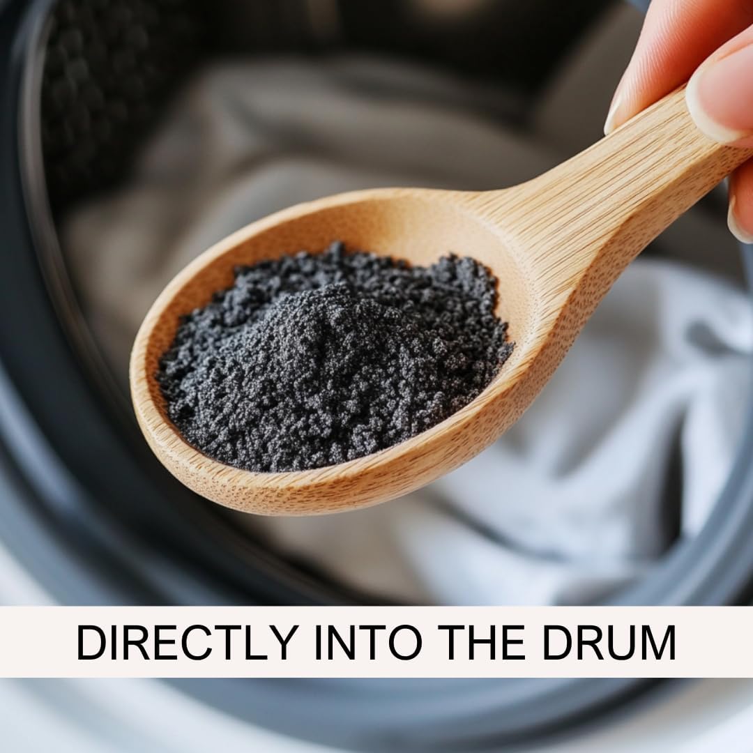 Charcoal Laundry Detergent Booster Powder – Concentrated Ground Bar Soap | Mix With Borax & Washing Soda for Deep Clean of 65 Loads | Unscented Result, Stain-Fighting, Natural, Eco-Friendly