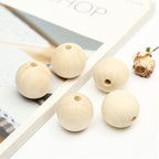 100Pcs 20mm Unfinished Wood Beads Round Wooden Spacer Beads Natural Wood Loose - Image 3