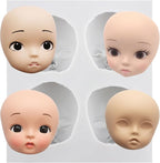Baby Face Clay Mold Doll Face Silicone Molds by Unknown