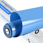 guangyintong Heat Transfer Vinyl Sky Blue HTV Rolls, Glossy Surface Sky HTV by guangyintong
