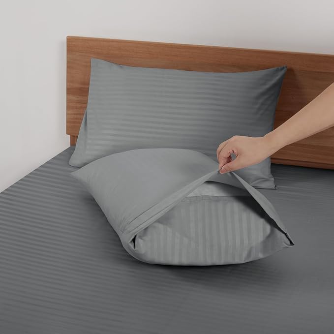 Mejoroom Striped Full Size Sheets – Extra Soft Full Size Bed Sheets - Image 4