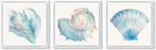 Seashell Wall Decor Ocean Beach Nautical Canvas Wall Art Blue Seashell Painting by JAPOART