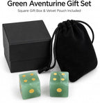 2PCS Crystal D6 Dice, 16mm Natural Gemstone Mahjong Dice Set Stone Dice - Image 4