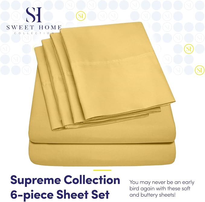 Queen Sheets Yellow - Image 2