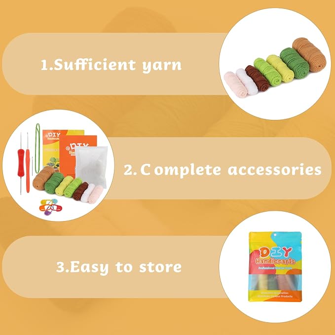 kgxulr Crochet Kit for Beginners, Monstera Leaves Crochet Kit Beginner Crochet - Image 5