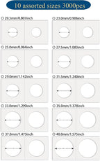 Boen Coin Flips 10 Assorted Sizes 3000Pcs Coin Holders - Image 2