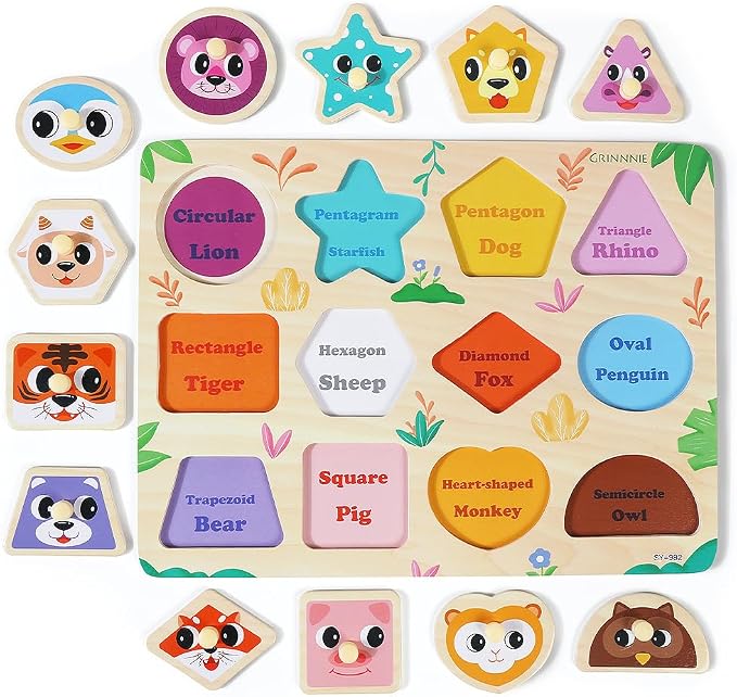 GRINNNIE Wooden Puzzles for Toddlers 3 4 5 Years Old, Montessori Toddler Toys - Image 5